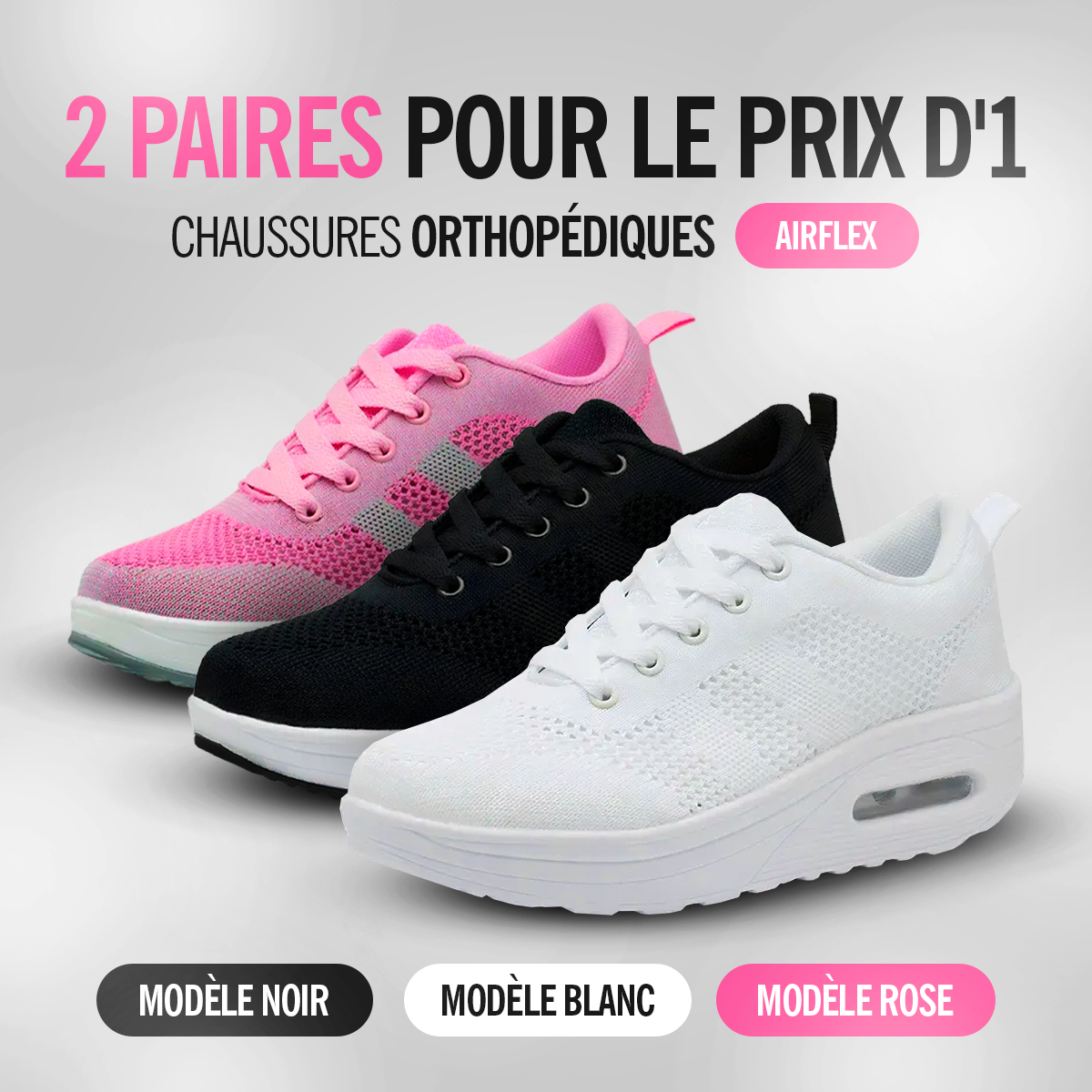 Offre 2 POUR 1 – Chaussures Orthopédiques AirFlex