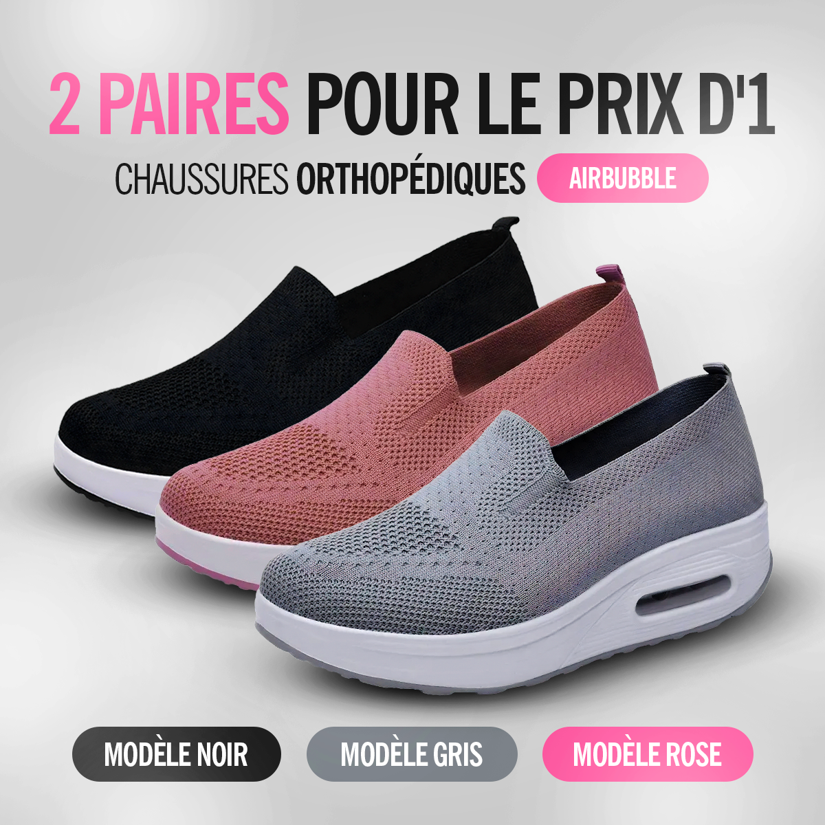 Offre 2 POUR 1 – Chaussures Orthopédiques Air Bubble